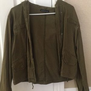 Brandy Melville Green Hooded Jacket